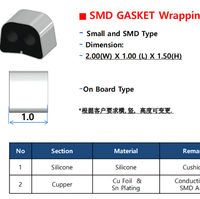 Phoque en caoutchouc plat Ring Corrugated de silicone de garniture du SN SMD d'AU