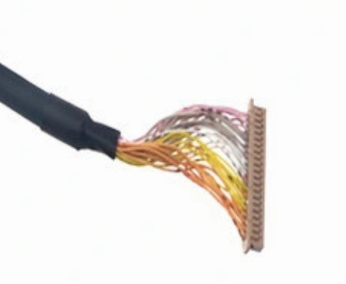 câble simple de bouclier de remorque de la voiture 30awg du harnais 50mm de fil de 40p LVDS double