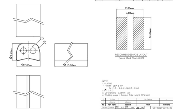 Garniture de armature de Smt Emi Gasket 20mm d'électrodéposition d'Au de silicone