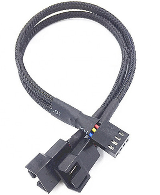 3 4 Pin Power Extension Cable, câble tressé de câble d'alimentation