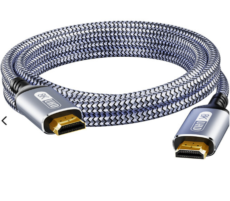 Or de câble équipé de 24-30AWG HDMI plaqué pour le moniteur du jeu PS5