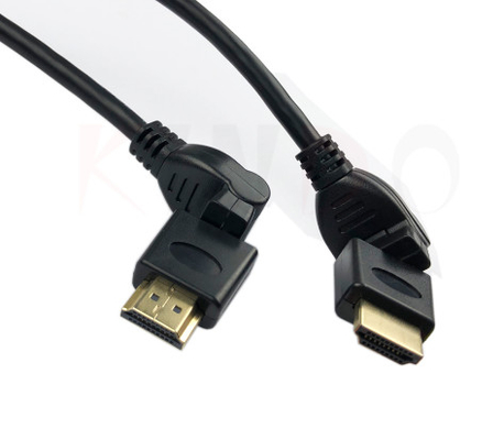 1080p 360 grande vitesse du câble 8.0mm Hdmi du degré 4k ultra Hd Hdmi avec l'Ethernet