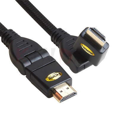 1080p 360 grande vitesse du câble 8.0mm Hdmi du degré 4k ultra Hd Hdmi avec l'Ethernet