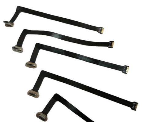 Plat micro USB de synchronisation de 90 degrés câble 230mm FPC pour le remplissage