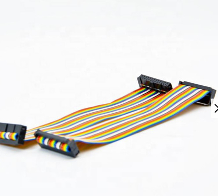 Couleur flexible femelle 2,0 2.54mm d'arc-en-ciel de câble de carte PCB de FPC 60 Pin Flat Ribbon